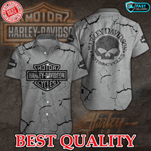 SALE_ Gray Harley-Davidson Hawaiian Shirt 3D All Over Printed Best Price S-5XL - £8.17 GBP+