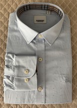 Burberry Brit Men&#39;s Light Blue Long Sleeve Dress Shirt Regular Size Size... - $135.98