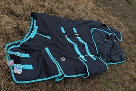 82&quot; 1200D Turnout Waterproof Horse Winter Blanket Heavy Belly Band 550B - £69.08 GBP+