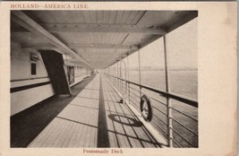 Passenger Ship Holland America Line View of Promenade Deck Postcard T20 - £3.88 GBP