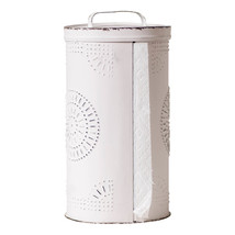 Irvins Country Tinware Punched Tin Paper Towel Dispenser in Rustic White - £43.38 GBP