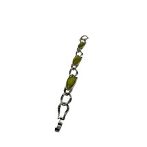 Liz Claiborne Green Bead Chain Bracelet Black Marcasite Beads - $15.93