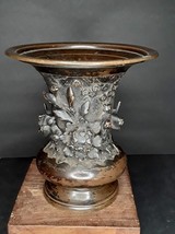 Frühe Japanische Edo Dynastie Lost Wachs Guss Vase Mit Figuren - £372.11 GBP