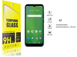 2 x Tempered Glass Protector For At&amp;t Radiant Max 4G 6.5&quot; / Cricket Ovation - £7.40 GBP