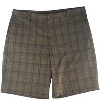 Slazenger Golf Shorts Brown Plaid Polyester Stretch Men&#39;s Size 40 - £11.29 GBP