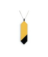 Hand-Painted Wooden Pendant Necklace for Women, Distinctive Minimalist J... - $617.76 MXN