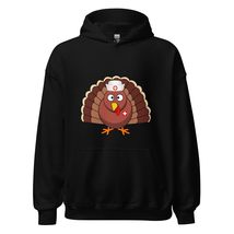 Turkey Nurse Unisex Hoodie | Thanksgiving Nursing Unisex Hoodie Black - $33.81+