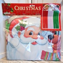 Vintage 1999 Christmas Door Curtain Streamer Santa Snowman Angel Reindeer Bear - £7.87 GBP