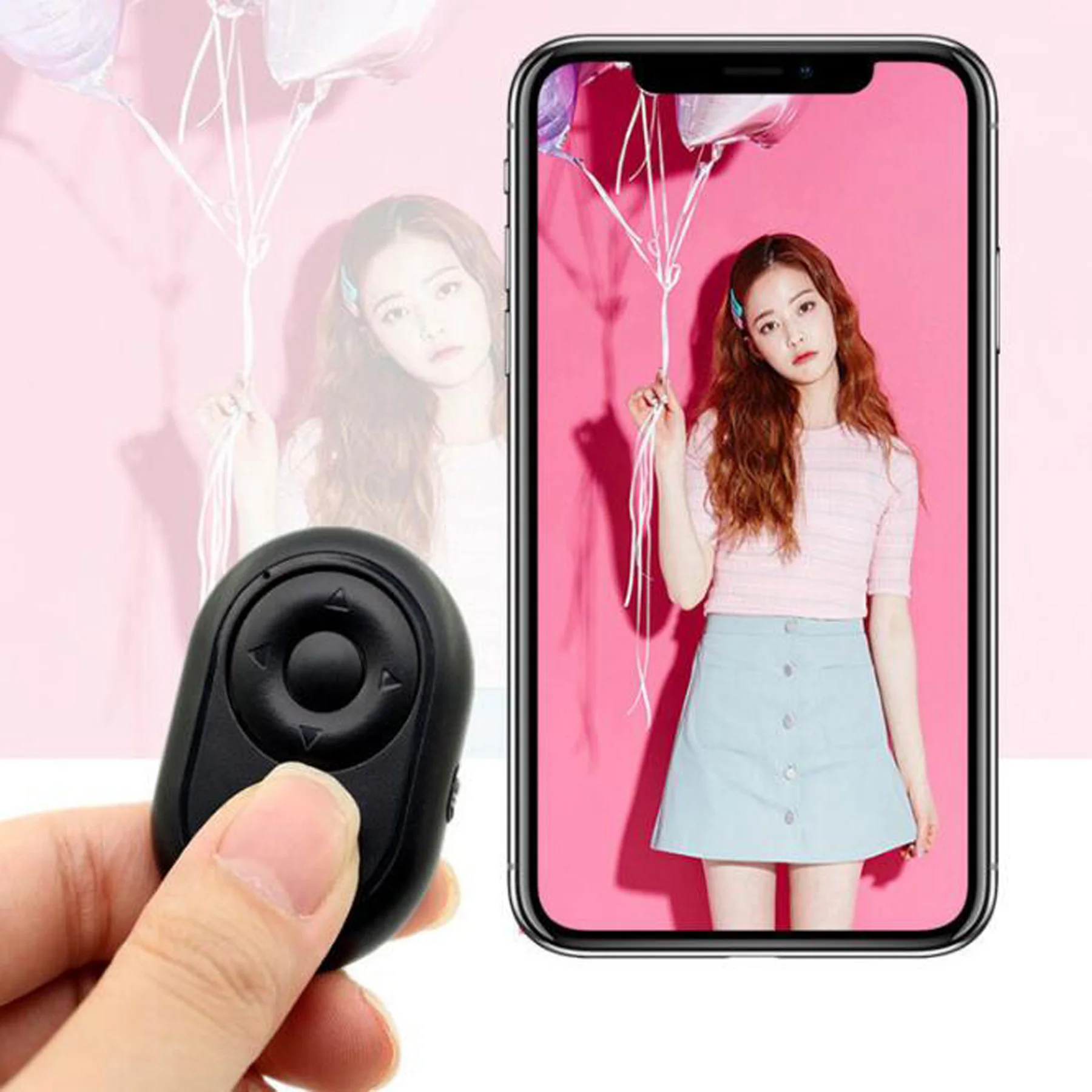 Bluetooth Shutter Camera Remote Selfie Stick Video Control Button for iOS - £10.36 GBP