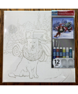 Artists Loft 11&quot;x11&quot; Canvas Christmas Tree, Dog, Truck Painting Kit 12 P... - $17.59 CAD