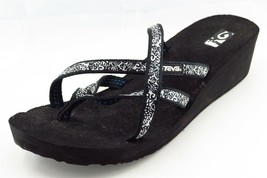 Teva Size 9 M Black Flip Flop Fabric Women Sandal Shoes - £15.78 GBP