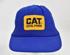 Vintage CAT Diesel Power Snapback Trucker Hat Cap Patch Made In USA - £77.64 GBP