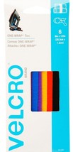 6 Cable &amp; Cord ONE WRAP Bundling TIES hook loop 8&quot; x 1/2&quot; Nylon VELCRO 91230 - £13.43 GBP