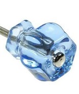 Set Of 10 Ice Blue Glass Cabinet Knobs Light Blue Vintage Depression Era... - $1,006.57 MXN