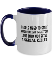 Funny Mugs Serial Killer Navy-2T-Mug  - £15.67 GBP