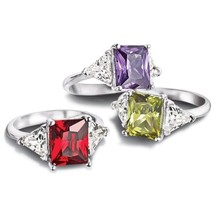 Avon Dramatic Hue CZ Ring Size 10 "Red" - £7.85 GBP