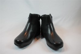 NIB Propet BLack Leather Ankle Boot Faux Fur Lined Side Zip 8 EEEE Wide ... - $66.49