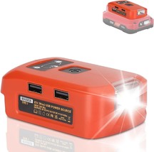 Battery Adapter For Black And Decker 20V Lithium-Ion Power Tools, Dual Usb - $37.99