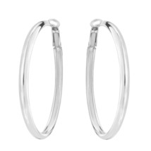 Trendy Noticeable Sterling Silver Thick and Large 46mm Hoop Earrings - £18.63 GBP