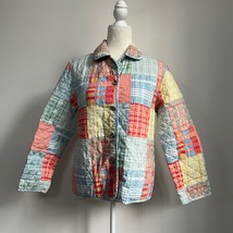 Alfred Dunner Quilted Blanket Patchwork Coat Jacket Pastel - £53.55 GBP
