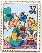 Disney Alice in Wonderland Mad Hatter &amp; Alice USPS Celebration .37 Stamp... - £27.25 GBP