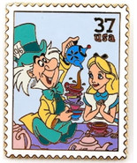 Disney Alice in Wonderland Mad Hatter &amp; Alice USPS Celebration .37 Stamp... - £27.31 GBP