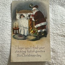 Postcard I Hope You&#39;ll Find Your Stocking Full Of Goodies This Christmas Day - £5.57 GBP