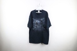 Vintage Streetwear Mens XL Faded Airbrush Skull Skeleton Bones T-Shirt Black - £39.40 GBP