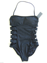 NWT Kenneth Cole Reaction Black Side Cut Out Strapless Halter Swim Suit S $142 - £33.25 GBP