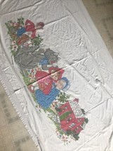 Vintage Perma Prest Little Red Riding Hood Wolf Grandma Full Flat Sheet Sears - £25.21 GBP