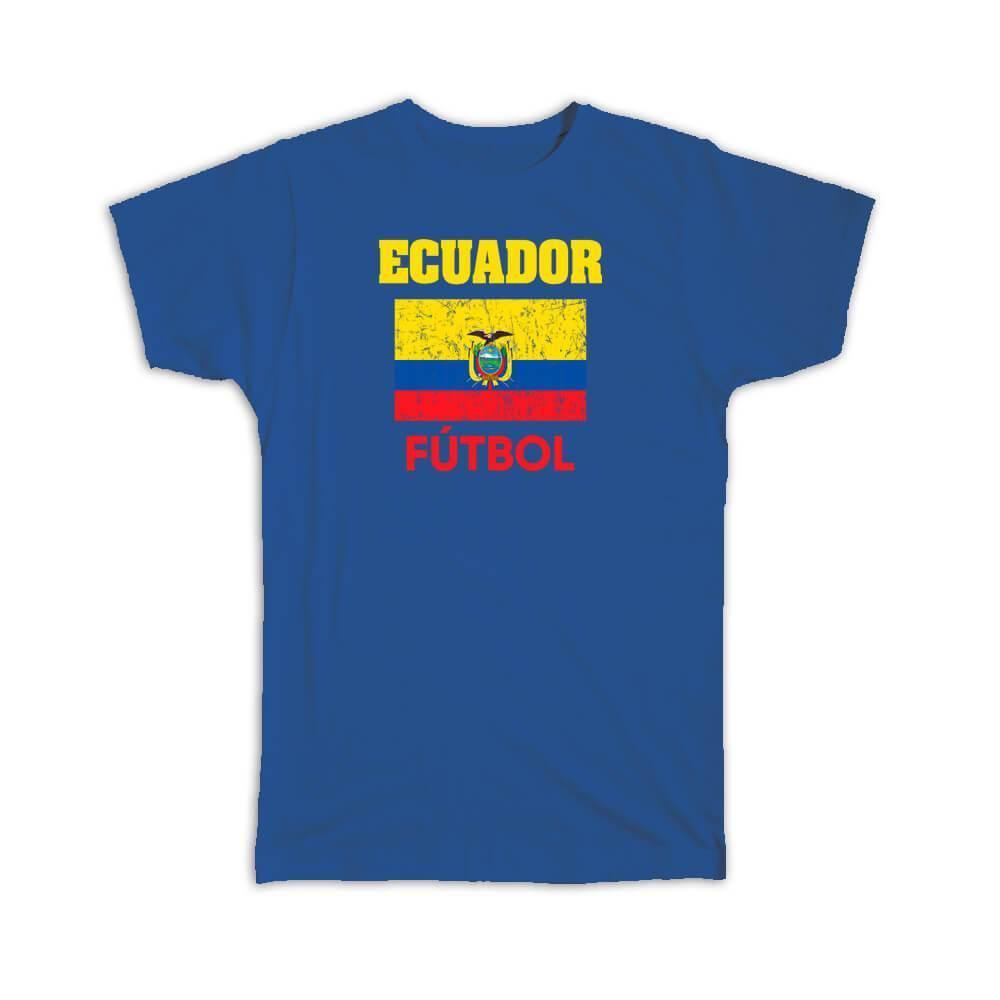 Ecuador : Gift T-Shirt Distressed Flag Soccer Futbol Team Ecuadorian Country Item image 4