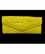 HOBO International Neon Yellow Leather Wristlet Clutch with mirror - $100.72 CAD