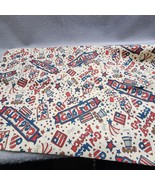 Celebrate Independence July Fourth USA God Bless America Fabric Material... - $223.14 MXN