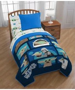 BABY YODA AND MANDALO DISNEY ORIGINAL LICENSED BEDSPREAD QUILTED 2 PCS TWIN - £42.37 GBP