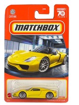Matchbox 2023 MBX 70 Years Team Porsche 77/100 Yellow Porsche 918 Spyder - £6.23 GBP