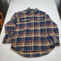 Field &amp; Stream Flannel Shirt Mens Medium Plaid 100% Cotton Pockets Button Up - £12.35 GBP