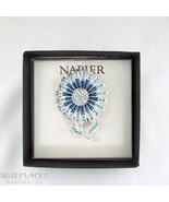 NAPIER BLUE FLOWER BROOCH PIN NEW IN GIFT BOX - €19,77 EUR
