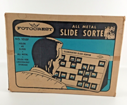 Fotocrest All Metal Illuminated Slide Sorter No. 1055F Holds 40 Slides V... - $49.45