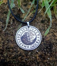 Stainless Steel Pendant Necklace Pagan Odin Norse Viking Witch Wicca Wolf  - £7.95 GBP