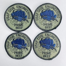 U.S. Air Force Civil Engineering CE Prime Beef Lot of 4 Patches USAF Blu... - £11.60 GBP