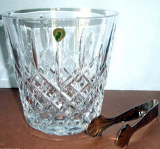 Waterford Lismore Ice Bucket w/Tongs Made in Ireland 7.25&quot; 483180060 New - $392.93