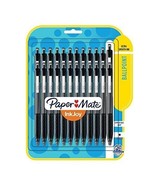 Black Retractable Ballpoint Pens 24 Count Quality Medium Tip Home Office School - £12.43 GBP
