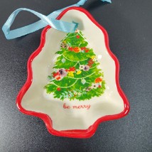 Pioneer Woman Christmas Tree Baking Dish Ornament Ceramic Hanging - £8.19 GBP