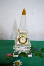 Vintage Crystal Effel Tower Clock - £23.66 GBP