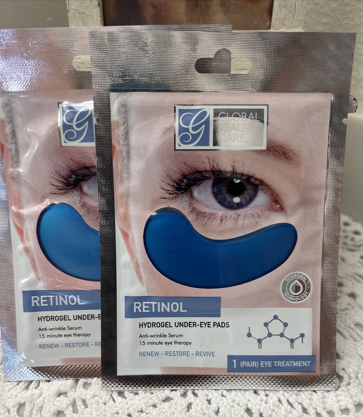(2) RETINOL HYDROGEL under-eye pads - Anti-wrinkle serum-NEW!