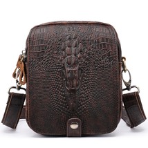 WESTAL Men&#39;s Over the Shoulder Bag Leather Croco Designer Cowhide Leather Bag Ma - £52.71 GBP