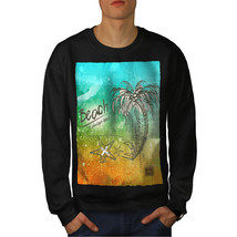 Wellcoda Beach Palm Tree Mens Sweatshirt, Vacation Casual Pullover Jumper - $30.17+