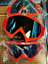 Motorcycle Motorbike Goggles MX Motocross Dirt Bike MTB ATV UTV Eyewear RED - $24.99