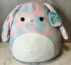 Kellytoy Eliana Tye Dyed Bunny Squishmallow 14&quot; Large Plush Rabbit Easter NWT - £15.32 GBP