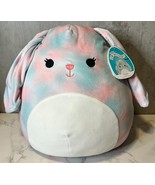 Kellytoy Eliana Tye Dyed Bunny Squishmallow 14&quot; Large Plush Rabbit Easte... - £15.40 GBP